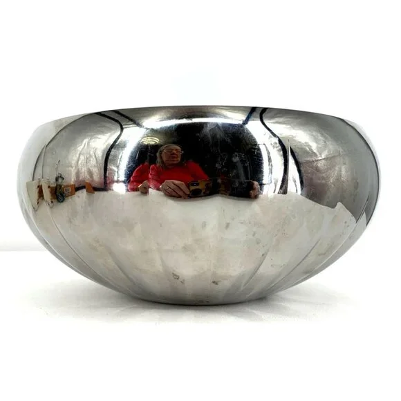 Georg Jensen Bernadotte Stainless Steel Large Bowl 10" Dia Denmark - Picture 3 of 9